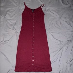 Ribbed Maroon Dress